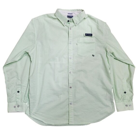 Columbia Searsucker Button Down Long Sleeve Shirt PFG Regular - Picture 6 of 10